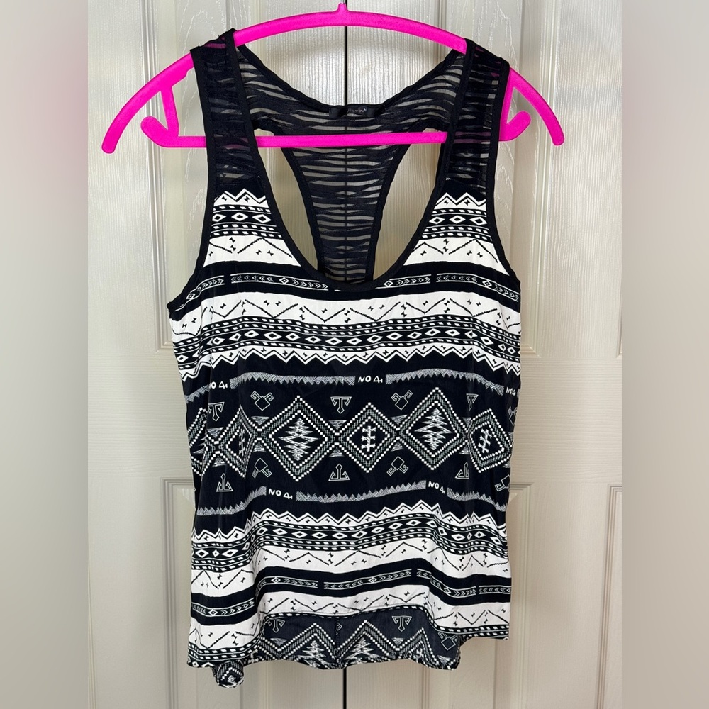 Papaya tank cream/black size small
